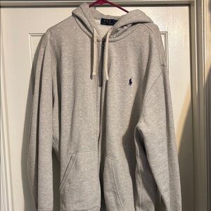 Polo by Ralph Lauren Light Gray Zip-Up Sweater